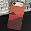 Naranja alpino magnético de montaña y río.
