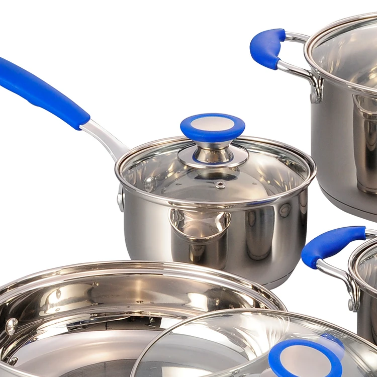 Hot Sale Stainless Steel Soup Pots Cookware Sets Non Stick Kitchen Cooking Pots supplier