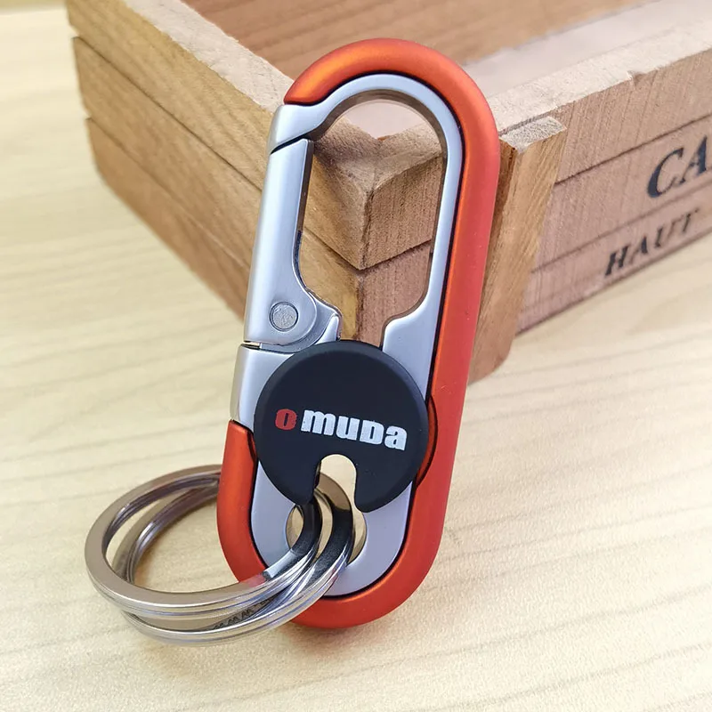 Lilangda OMUDA Personalized Simple and Exquisite Creative Business Men's Metal Waist Hanging Car Keychain