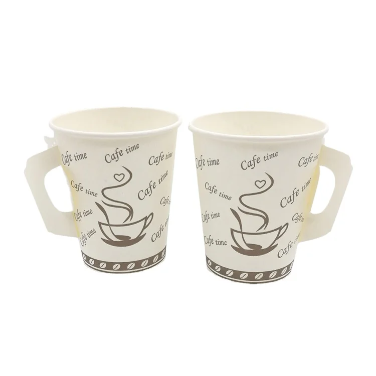 9オンスのカスタマイズされたプリント使い捨てハンドルペーパーコーヒーカップ Buy 紙コップハンドル 使い捨て紙コップハンドル 茶紙コップハンドル Product On Alibaba Com