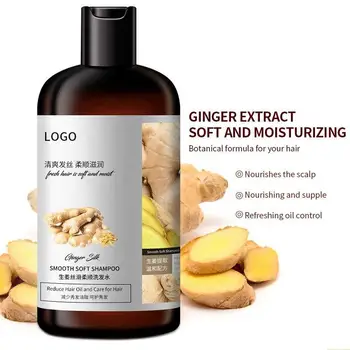 Hair Care Product Nourishing Deep Cleaning and Repairing Hair Ginger Silk Smooth Soft Shampoo