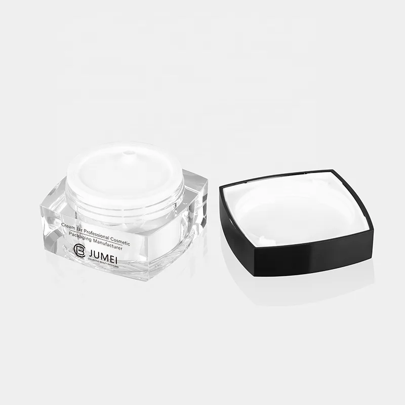 Rectangular High Quality Cosmetic Acrylic Plastic Bottle and Jar Container for Lotion and Cream