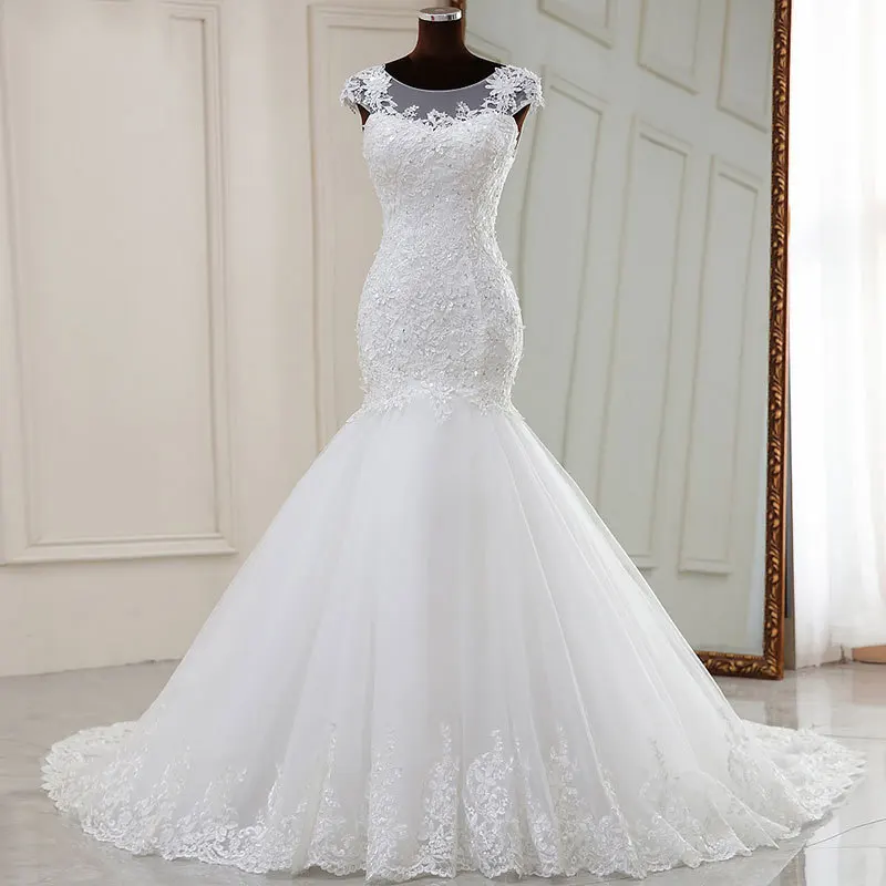 S335A - Elegant Heart-Shaped Fishtail Mermaid Wedding Dress