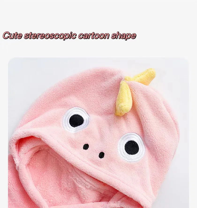 Hot sale Coral fleece Cartoon Hooded Bath Towel Ultra Soft Hooded Towel for Baby Toddler Ultra Absorbent Bathrobe Blanket details