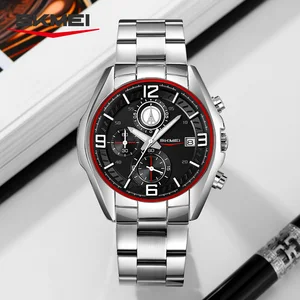 Skmei 9346 Men's Alloy Case Glass Dial Pointer Watch Multi-functional Quartz Fashion Sporty Guangzhou Wristwatch