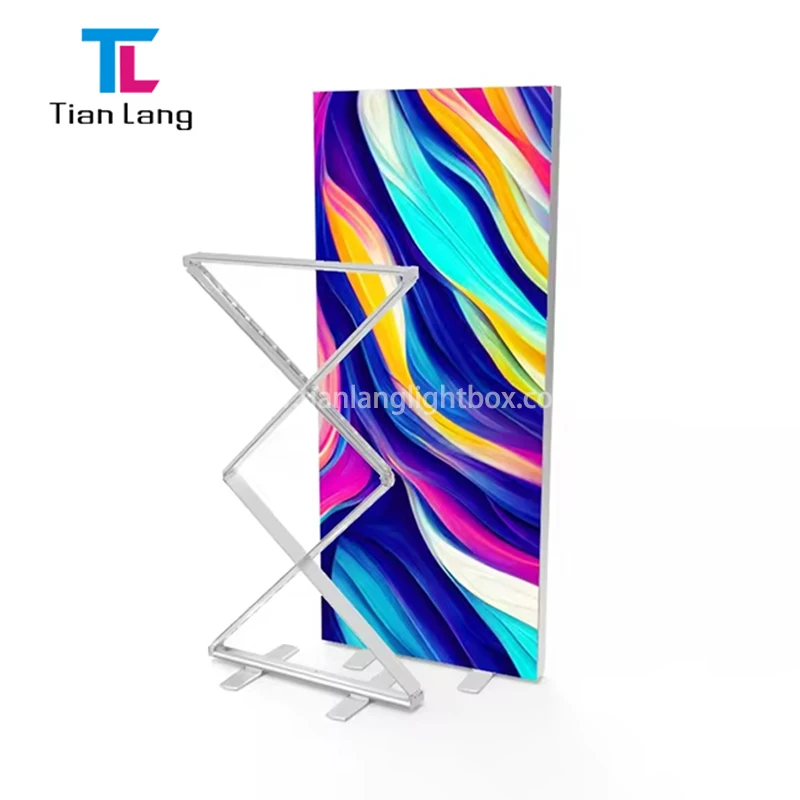 TianLang Trade Show Exhibition Booth Display Tension Fabric Backdrop Seg Pop Up Led Backlit Light Box