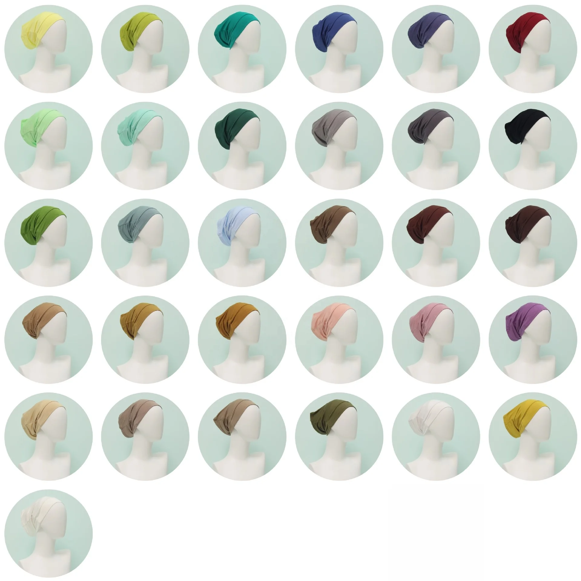 Мусульманский внутренний хиджаб, повязка на голову, стрейчевый тюрбан, Женский мусульманский головной платок, повязка на голову, накидка под шарф, повязка на голову, тюрбан