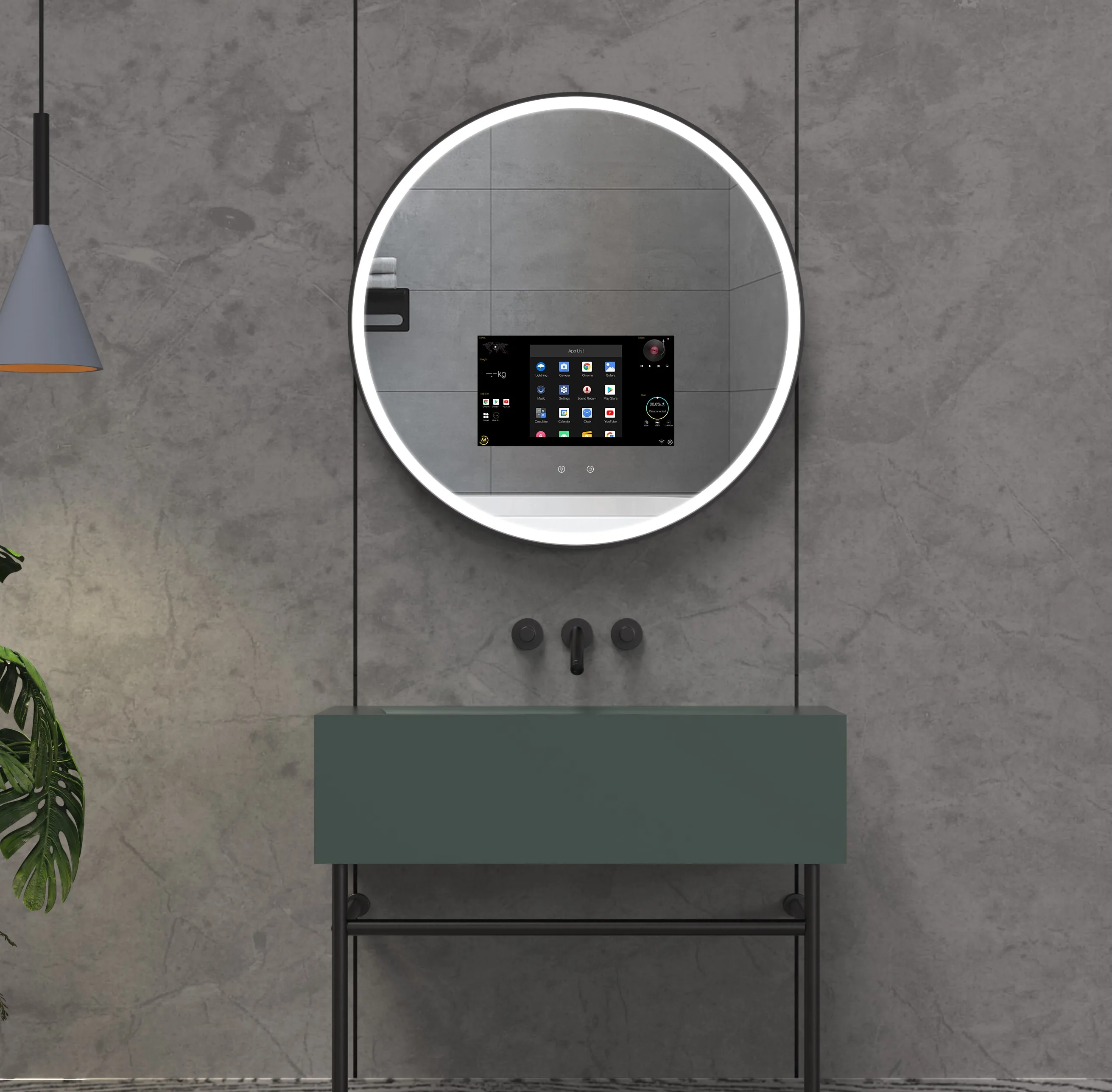 Bathnology Bathroom WIFI Touch Screen Android Smart Magic Mirror with Lights