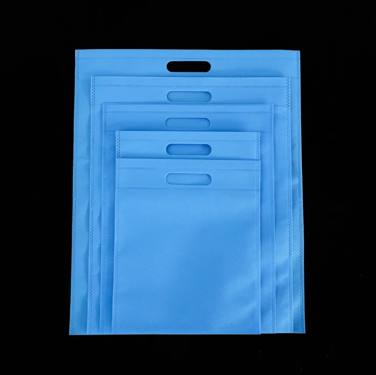 Eco-Friendly Custom Logo Printed Die Cut Non-Woven Bag Promotion Gift Bag for Shopping Packing Plastic Type PE Usage Garment