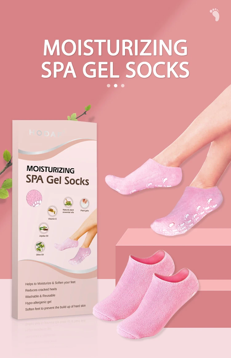 Pink Spa Gel Socks Spa Gel Socks, Moisturizing Socks For Repair