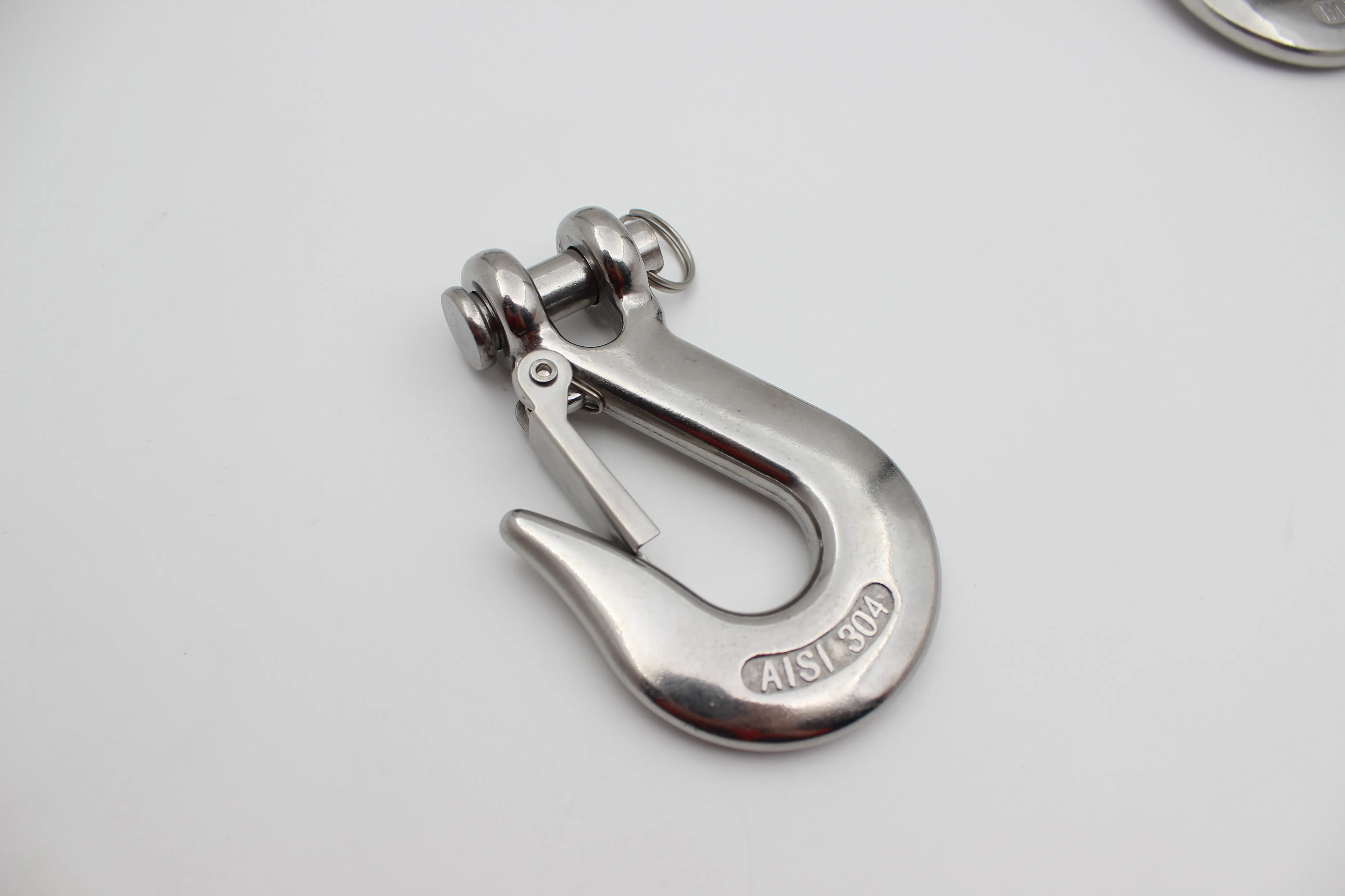 1500kg Stainless Steel Clevis Grab Slip Hooks With Safety Latch Crane