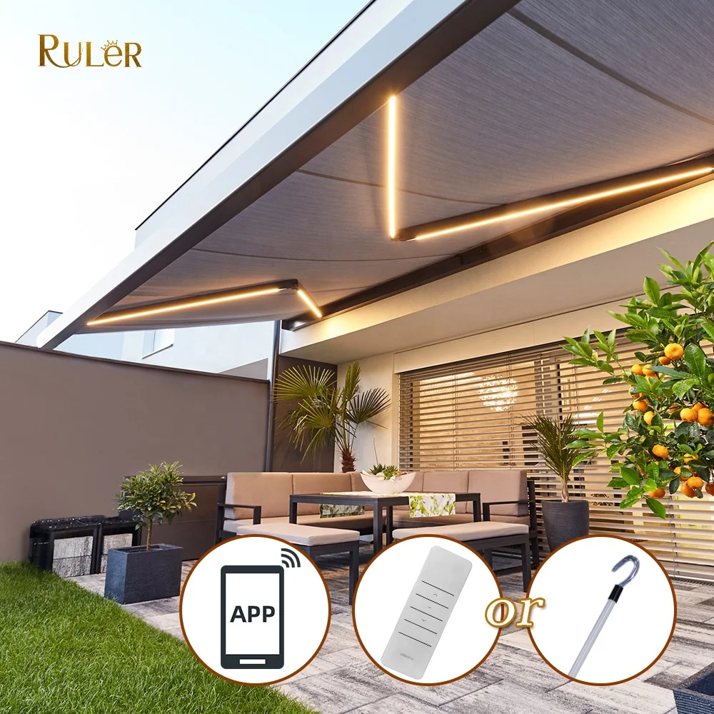 Factory Price Customize Motorized Folding Crank Arm Awning with Waterproof Manual Cassette Retractable Awning for Coffee Shop