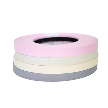 White Mini Production Rolls 50mm Curve Line Golden Acrylic Gold Strips Pvc Moq 50 Meters 0.4mm Edge Banding Tape for Furniture