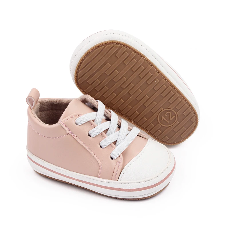 High Quality Soft PU Leather Baby Sneakers Prewalker Shoes 2025 factory