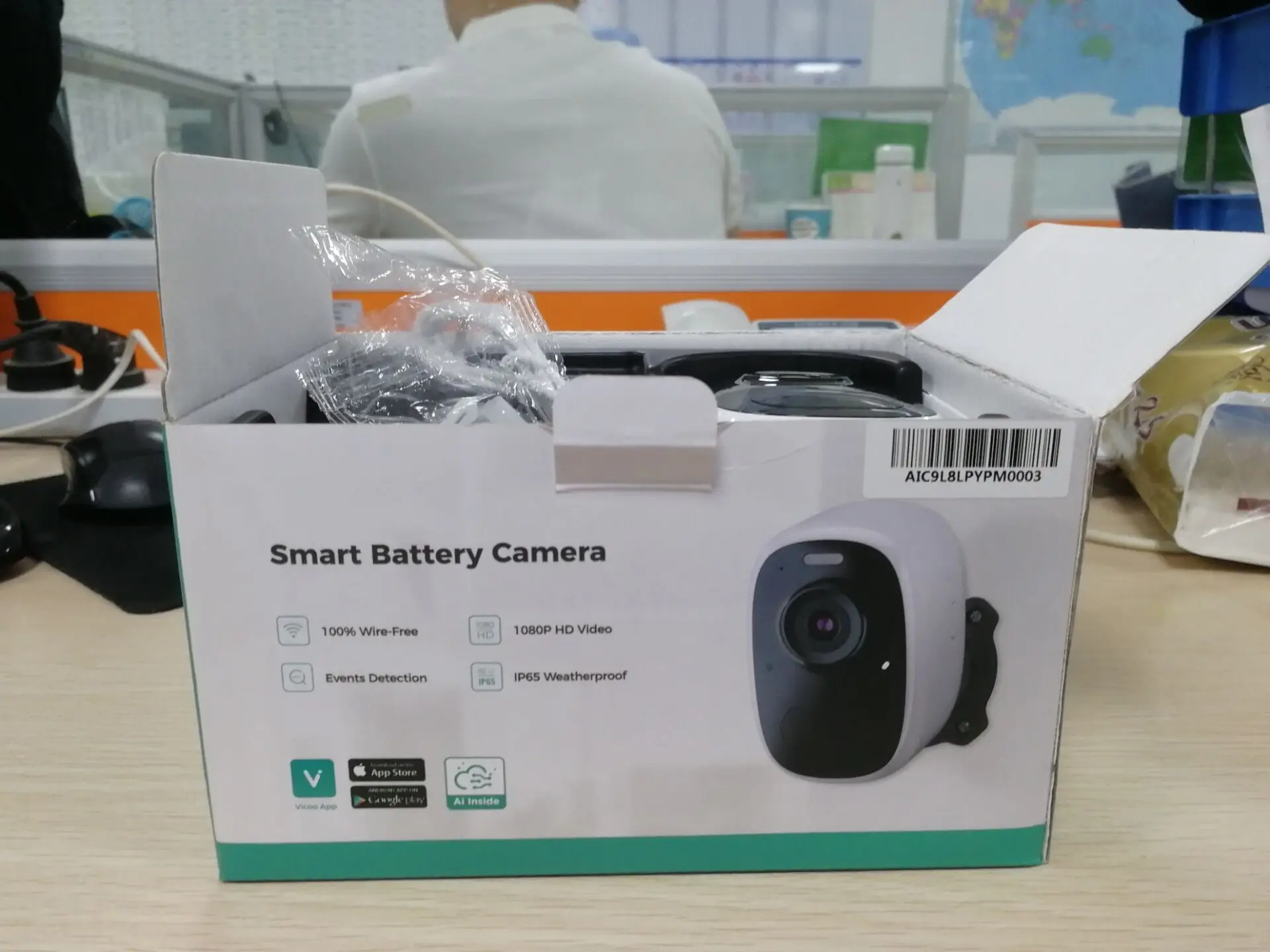 HDバッテリーIPカメラ 家庭用1080P監視ワイヤレスwifiバッテリーIPカメラ、2.8mmワイドビュー