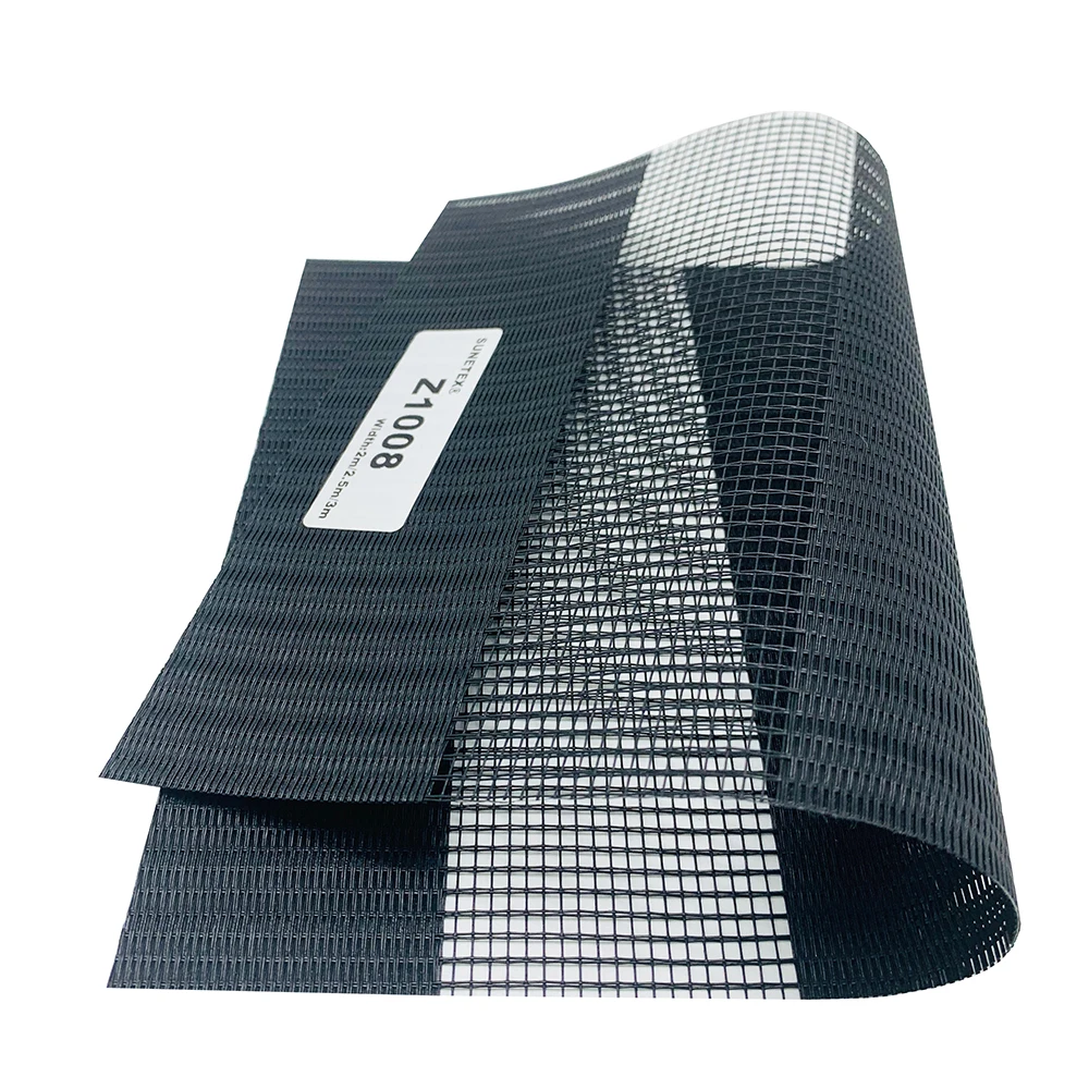 425GSM 100% Polyester Zebra Blinds Fabric with 100% Blackout for French Windows
