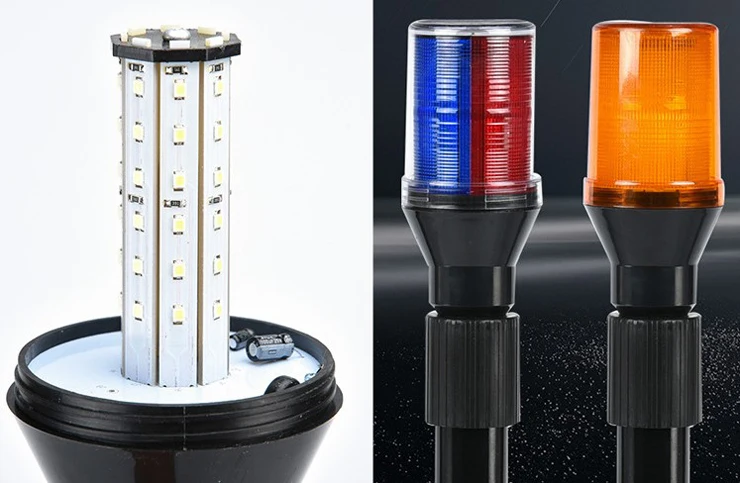 Sensore/Luce Di Avvertimento Per Moto &ndash; LED Stroboscopica Magnetica 7 Colori &ndash; Ricaricabile USB