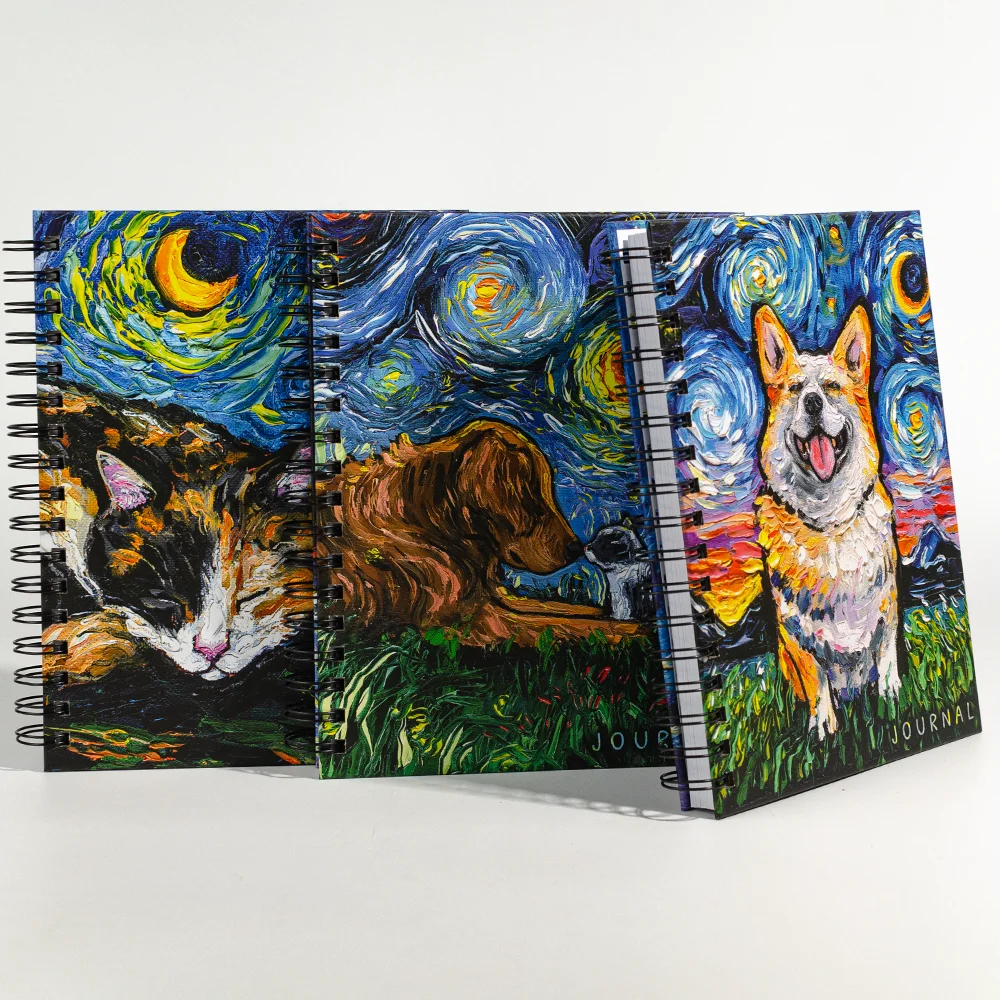 Wholesale Private  Personalized Pocket Notebook with logo A5 B5 Custom  Hardcover  Spiral Notebook