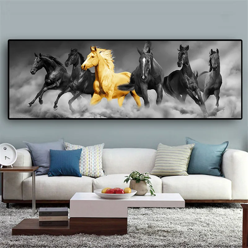 Running Horses High Quality Framed Canvas wall art Australian made home decor 