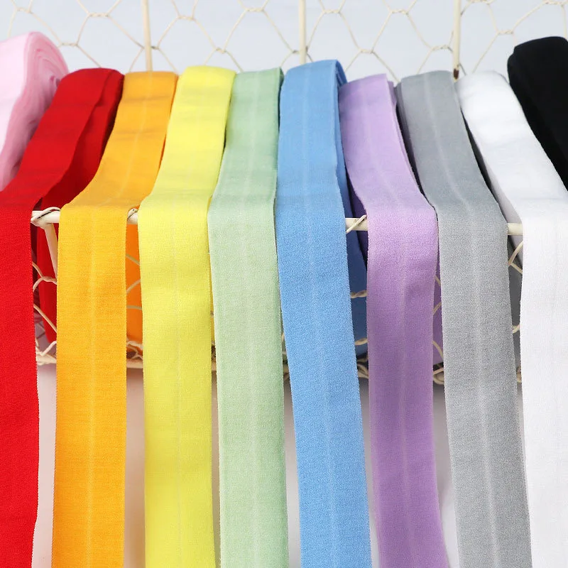 Custom Printed Nylon Spandex Stretch Neck Tape for Garments 20mm Width Elastic Waistband Thick Home Textile Packed in Rolls