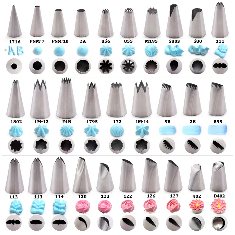 29 Different Shapes Cake Nozzles Sustainable Durable