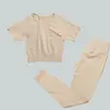 Camicia a maniche corte color kaki + Leggings