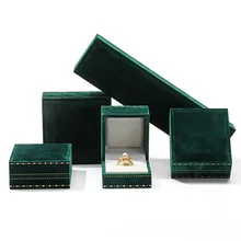 Wholesale Price Luxury Engagement Wedding Jewelry Packing Velvet Satin Small Jewelry Box Custom Ring Box Gift Box