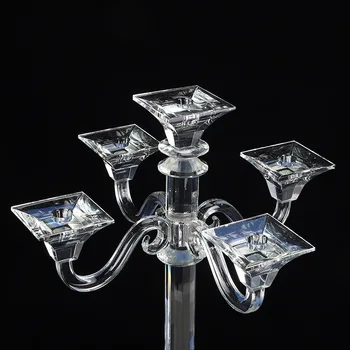 YH Five arms crystal candlestick High transparency and good quality