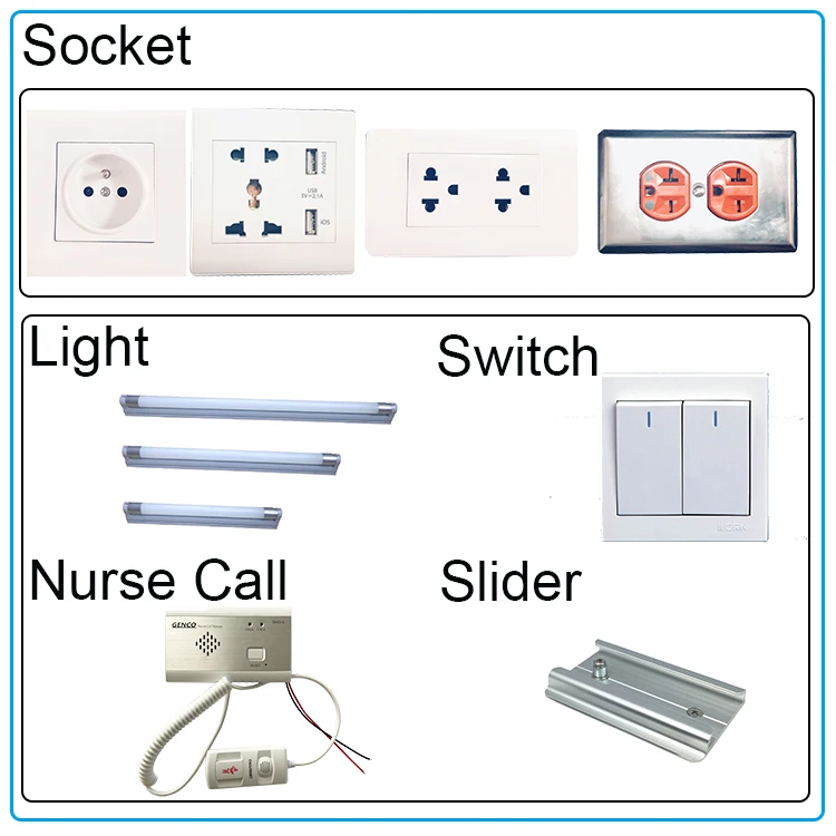 Bed Head Unit Multipurpose Column Wall Mounted Customized Hospital