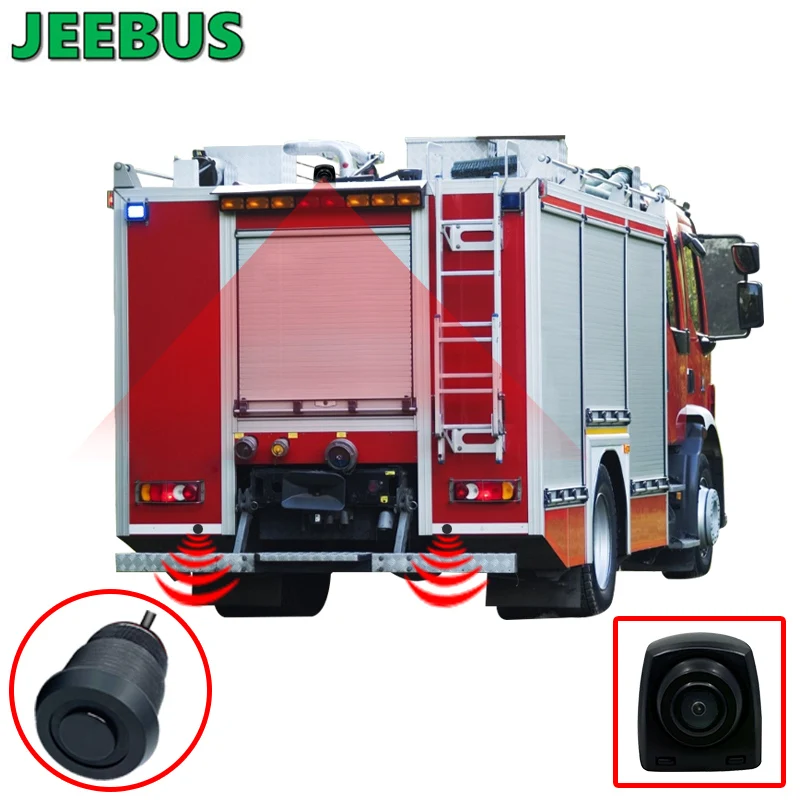 Backup Reverse Camera with 8 Sensors Parking Radar Sensor Monitor System with 7 inch Monitor