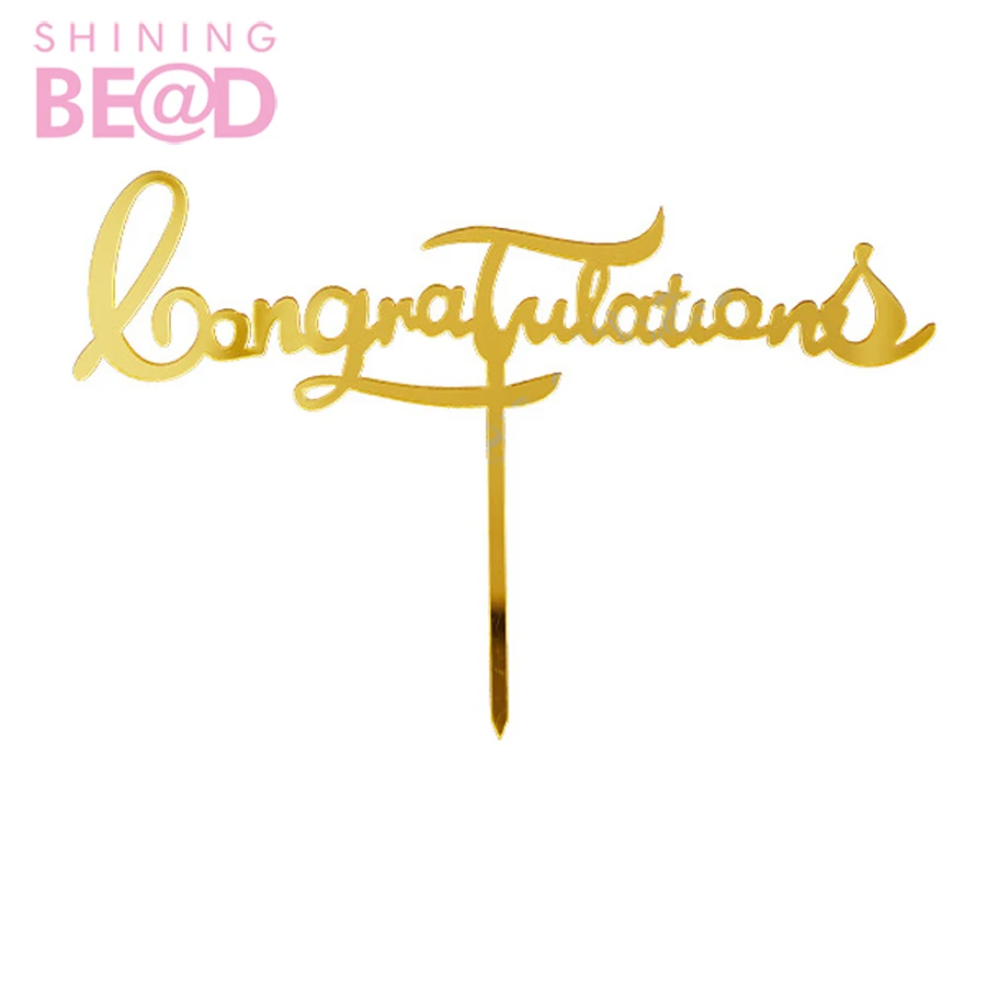 Class of 2021 Cake Topper Gold Acrylic Cake Topper Congratulations Graduation Party Cake Baking Decoration
