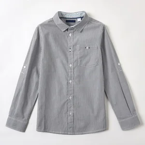 Boy Kids Trendy Clothing Formal Long Sleeve Kids Shirts for Cotton