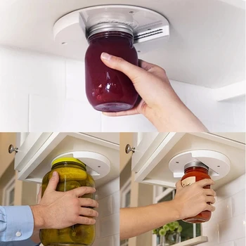 Under-Cabinet Jar Opener  NEVER struggle with opening jars again