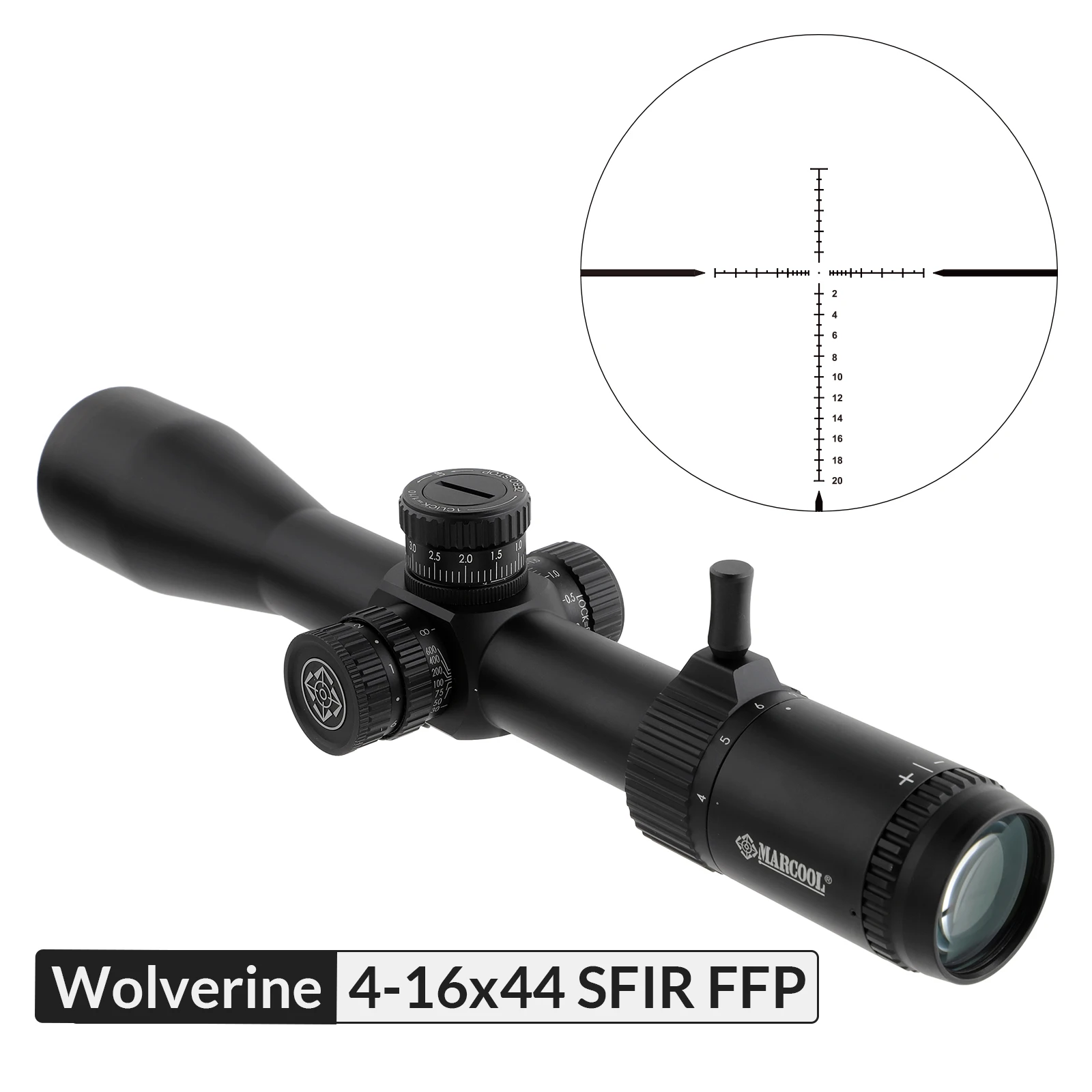 Marcool Wolverine 4-16x44 FFP Hunting Scope - Lightweight