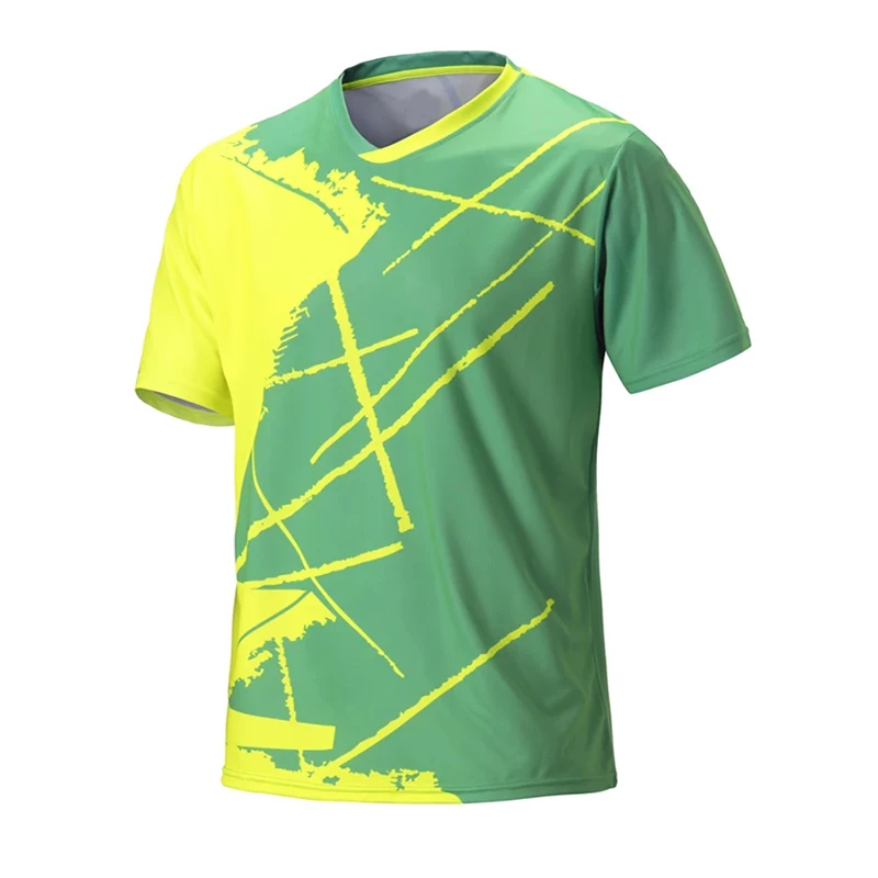 Buy Jersey Design - Green Yellow Red Badminton Jersey Design