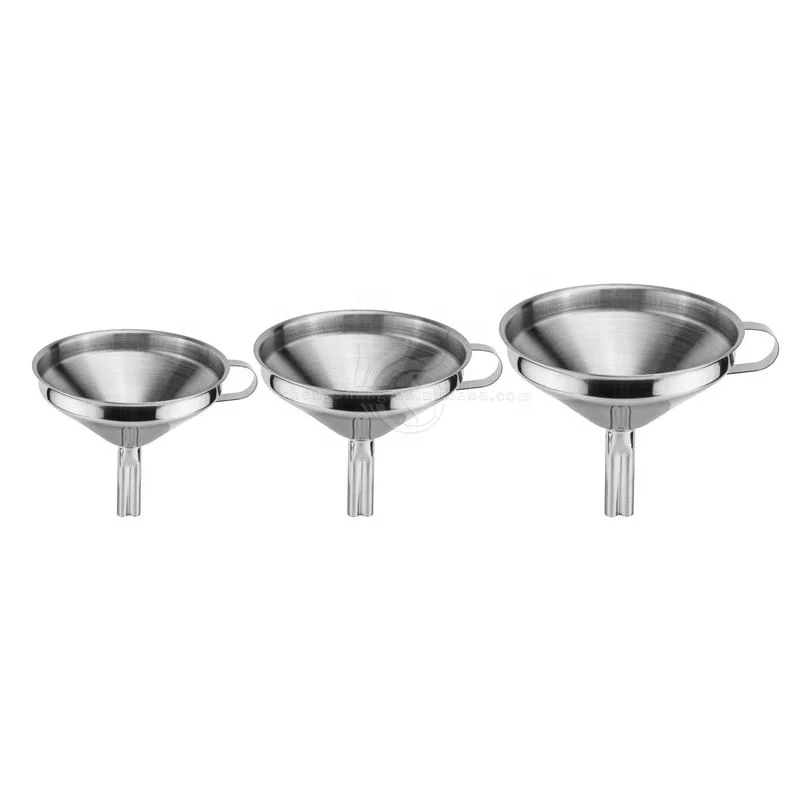 Stainless Steel Funnels For Kitchen Food Grade Metal Funnels With Mesh