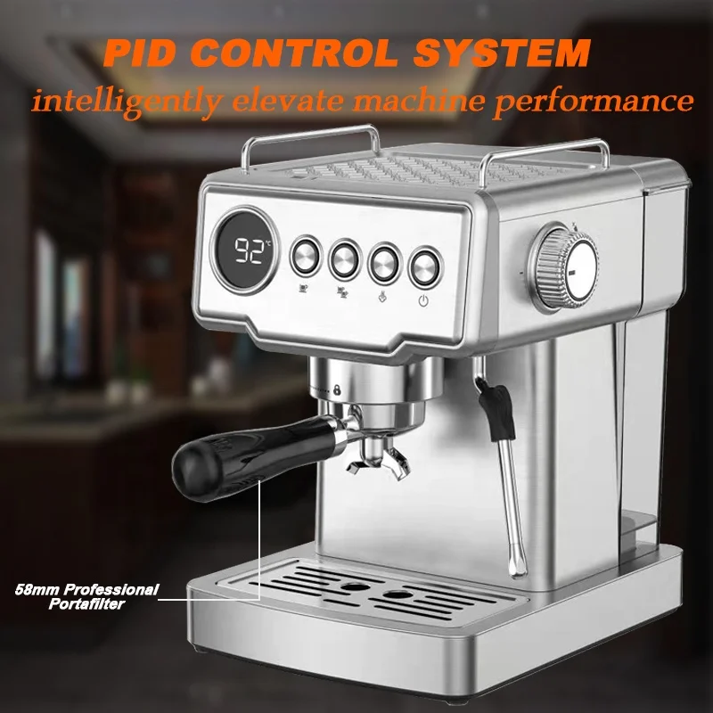 Semi-Automatic 20 Bar Express Espresso Machine 58mm Group Profesional Expresso Machine Coffee Maker for Business Beginner