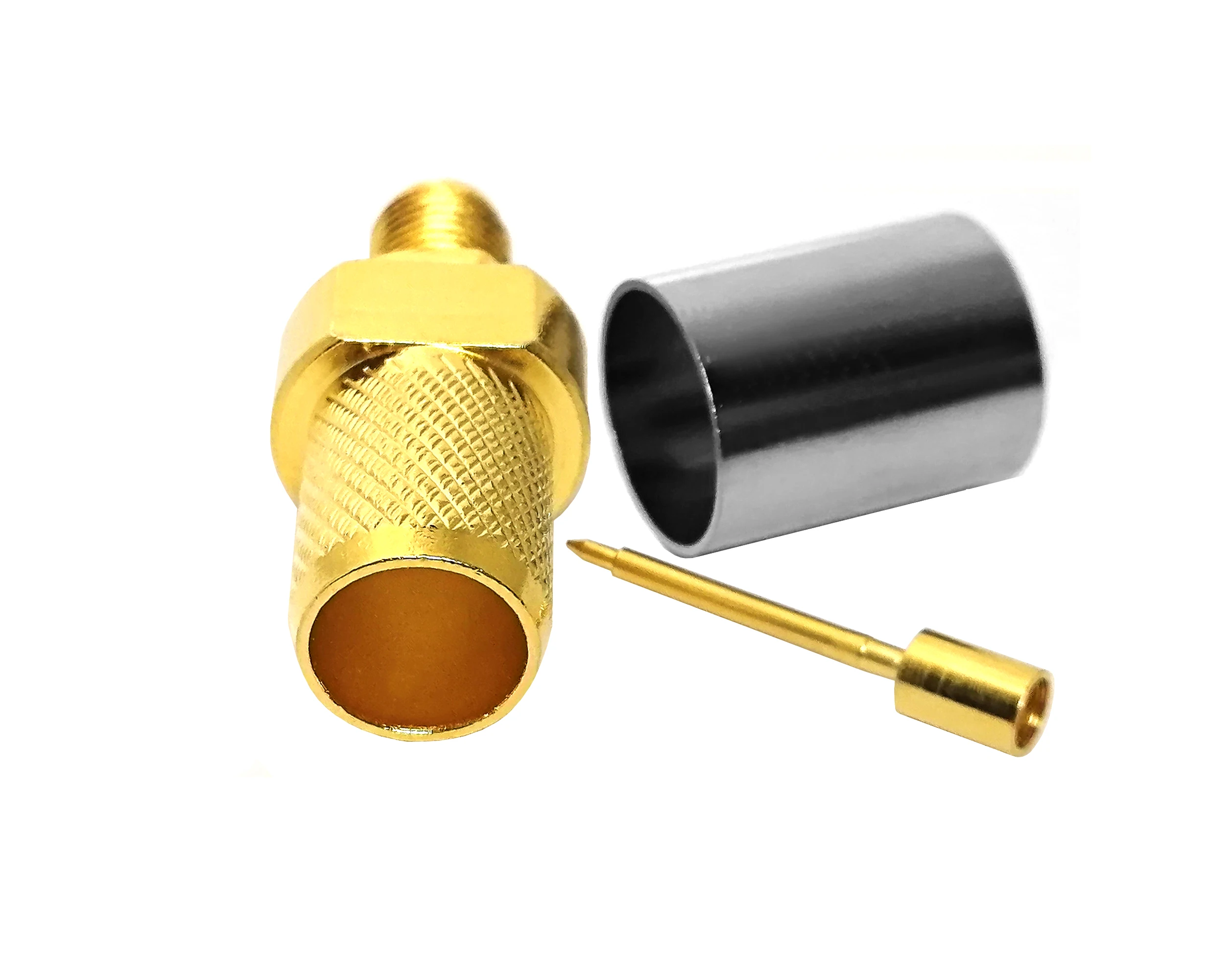 LMR400 Gold plated SMA reverse polarity sma female jack connecteur lmr400  inverted rf connectors factory