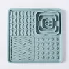Small blue pet slow food mat