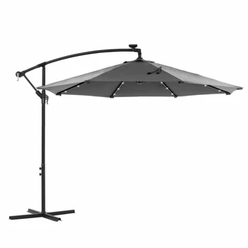 Songmics 8 Ft 3m 8 Ribs Luxury Foldable Garden Umbrella Big Size Steel ...