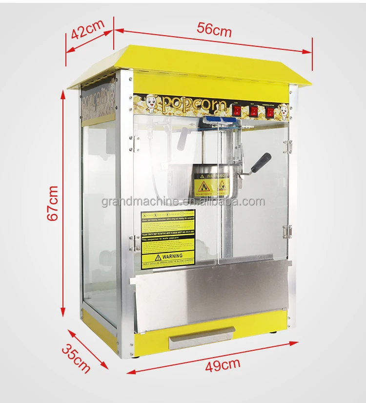 Commercial snack food Desktop Electric popcorn making Roof Small Popcorn Fully Automatic Popcorn Machine manufacture