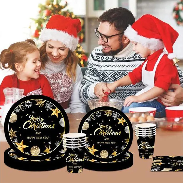 Buy Wholesale China Christmas Paper Plate Disposable Christmas Party Plates  Dinnerware & Paper Plates at USD 0.02