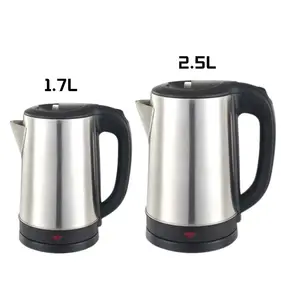 Large Capacity Stainless Steel Electric Kettle 1500W Household Kitchen Appliance Set with Color Water Heater