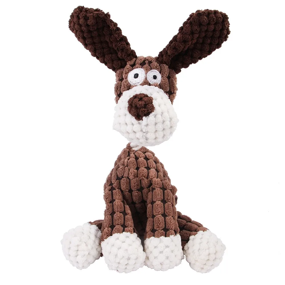 Teddy Shiba Inu Type Interactive Pet Toy Dog Training Solid Animal Design Corn Kernels Sound Donkey All Seasons Plush Material