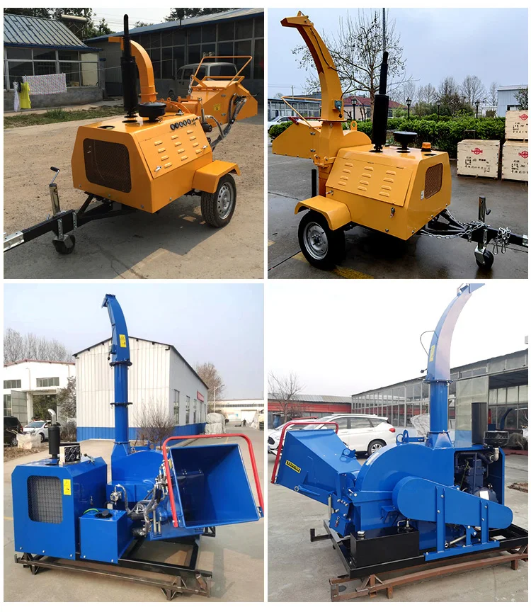 Small Forrestry Machine Forestry Machinery 22hp diesel Engine Small Wood Chipper Machine with ...