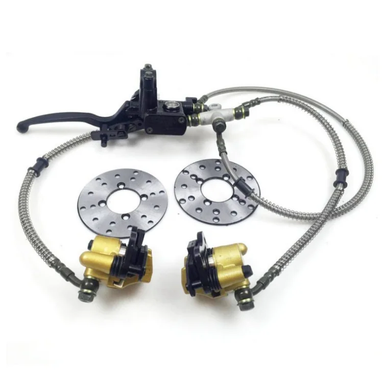 Front Hydraulic Disc Brake Caliper and Brake Lever 110cc 125 ATV Quad Dirt Bike Go Kart Brake Assembly