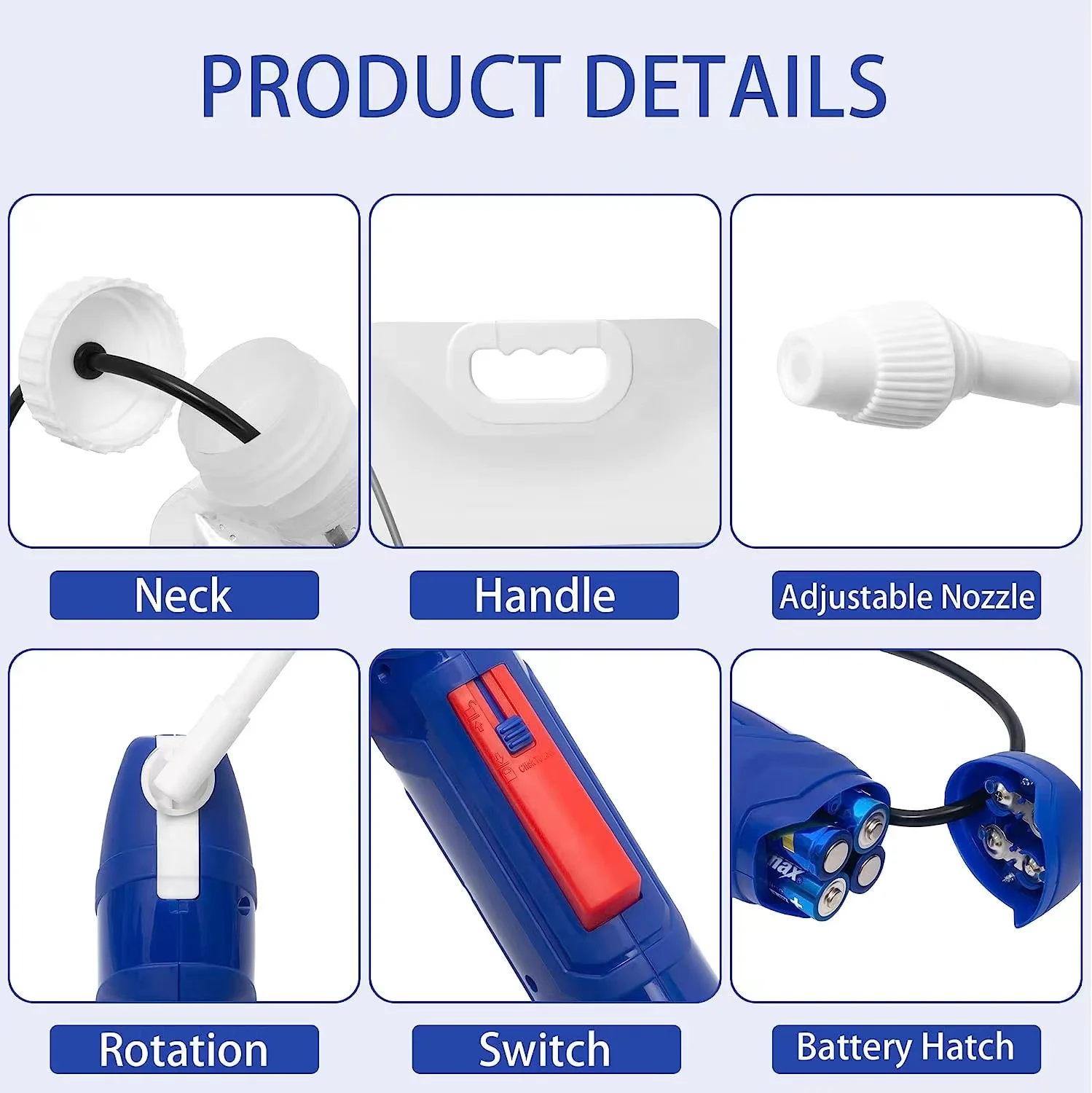 Flexible Battery Operated Sprayer Wand Pump Sprayer Extension Wand