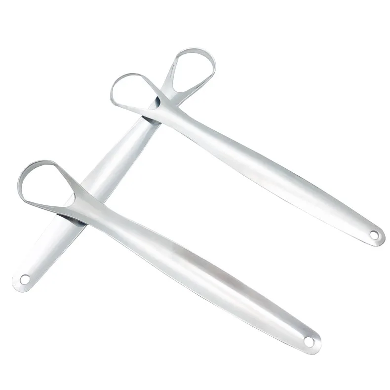 Эко-упаковка Высококачественная щетка для чистки полости рта скребок языка из нержавеющей стали