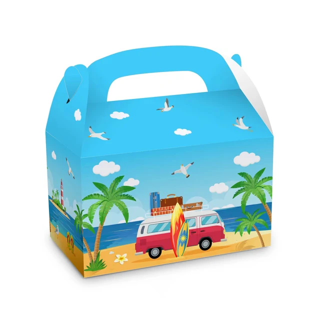 Customized Portable Convenient Gift Box Beach Color Handbag Wedding Birthday Party Gift Box Candy Box Snack Packaging