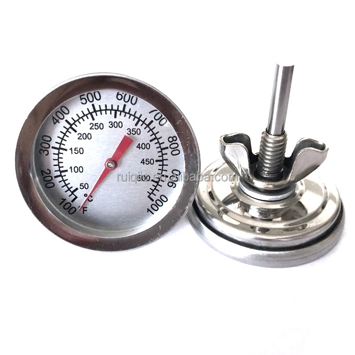 Bimetal Oven Thermometer Grill Smoker Pit Temperature Gauge